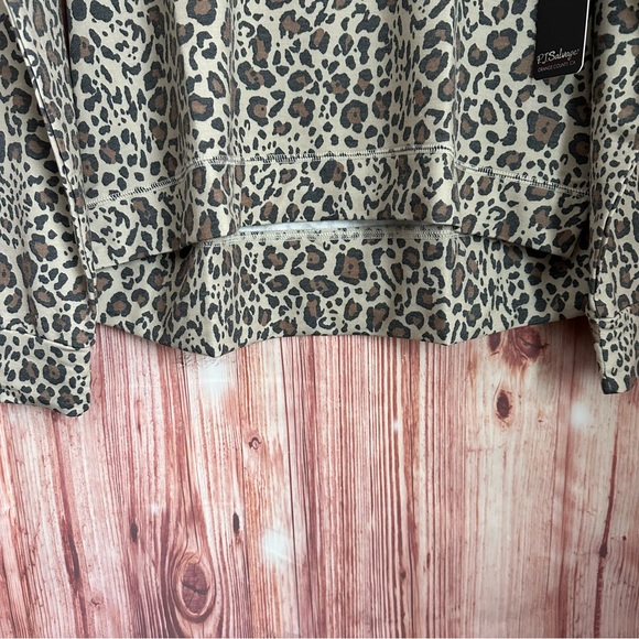 PJ Salvage Wild Heart Tan Leopard-Print French Terry Top - Picture 5 of 14